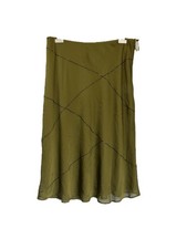 Olive Green Sequin Embellished A Line Skirt 36” Inch Waist