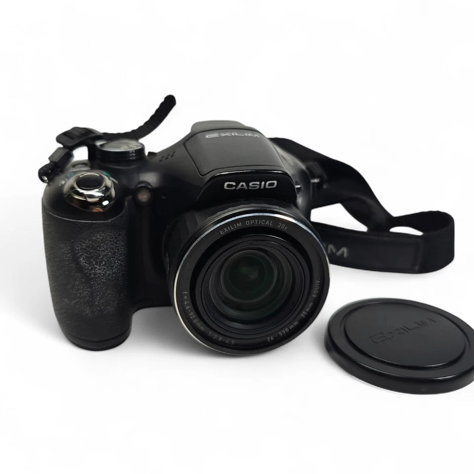 Casio Exilim EX-FH20 9.1MP Digital Bridge Camera Black 20x Zoom + Case - Image 2 of 4