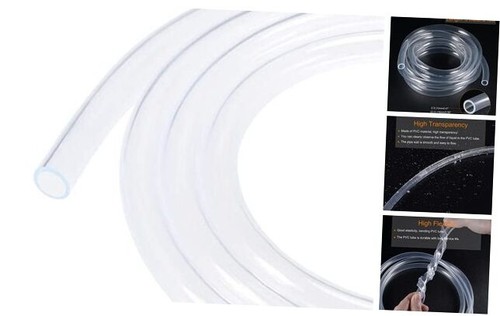 PVC Transparent Hose Plastic Vinyl Tubing 12mm ID 15mm OD 10ft Flexible for