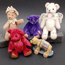 Miniature Teddy Bears Set-5 items Many Are Jointed Various Colors BB22.0CA3741