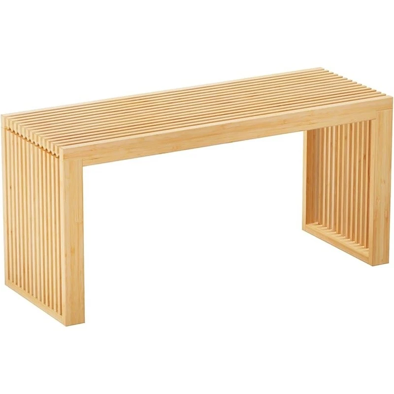 Banco de bambú interior exterior muebles modernos fácil montaje ecológico nuevo Foto 2 de 4