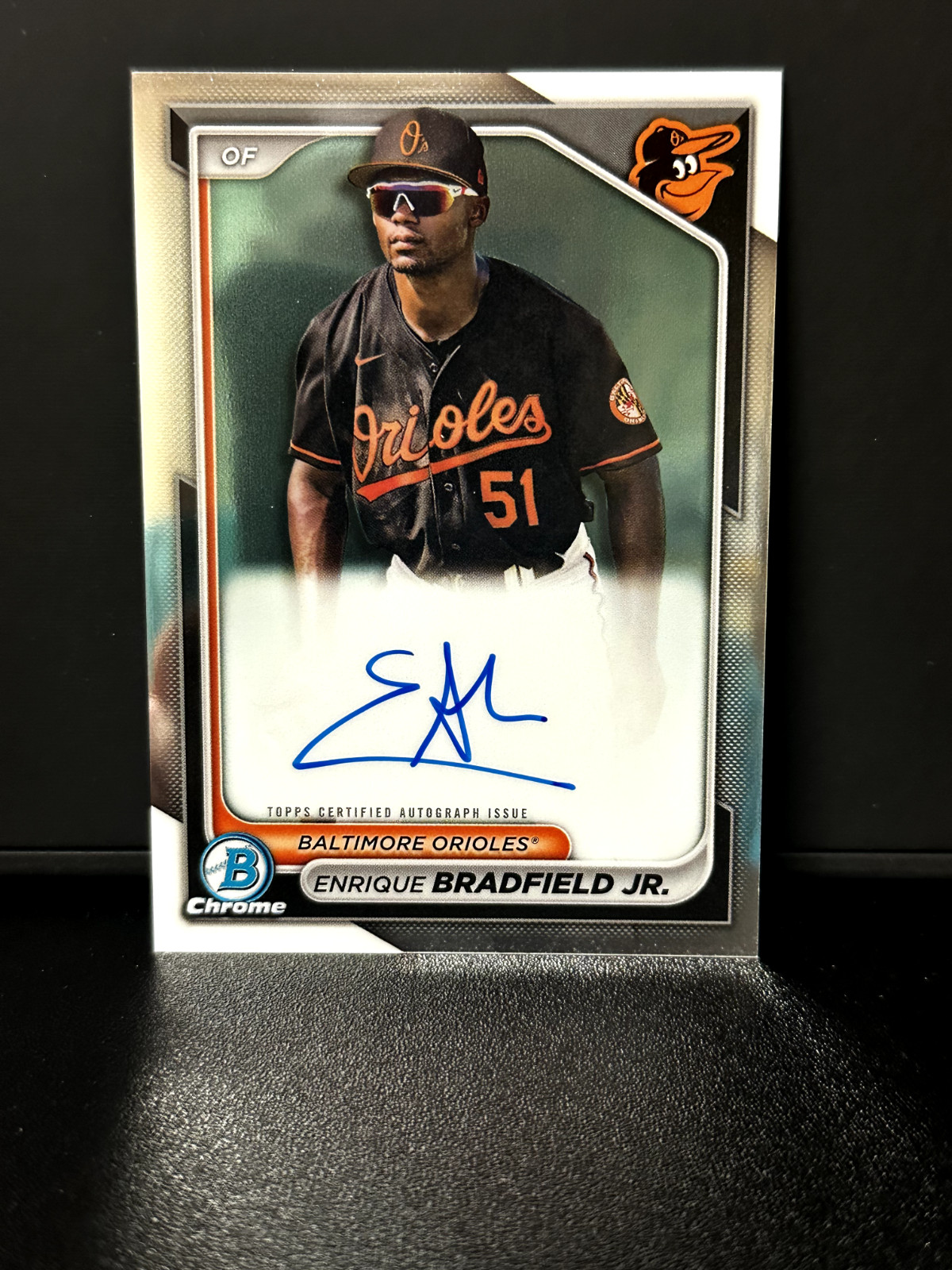 Enrique Bradfield Jr. - ON-CARD AUTO - 2024 Bowman Chrome - CPA-EBR
