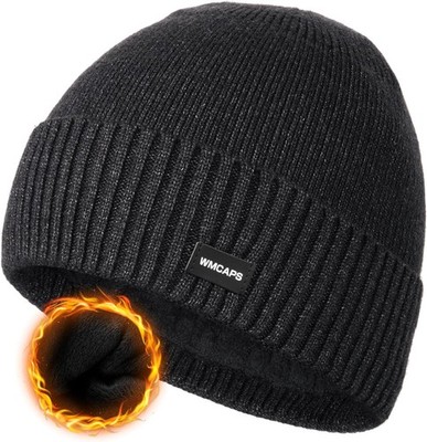 Wmcaps Winter Beanie Mütze, Wintermütze Herren mit Bündchen und Dickem Warmem Fu