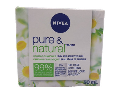 Nivea Pure and Natural Day care Soothing for Dry and Sensitive Skin 50ml