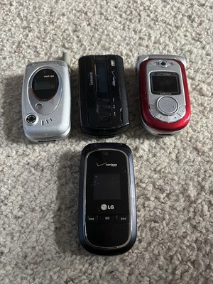 Verizon Branded Old Used Flip Phones Mixed Lot Used Phones Untested
