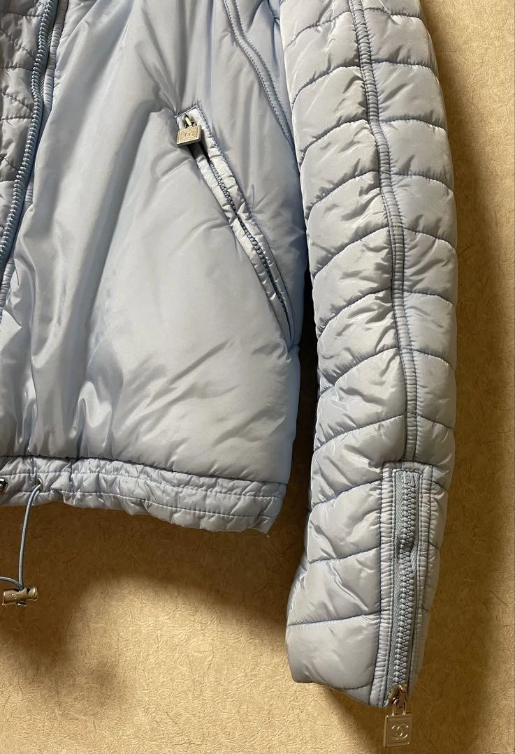 Giacca trapuntata Chanel blu chiaro