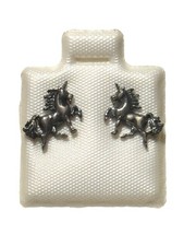 Sterling Silver Unicorn Stud Earrings 925 Fantasy Animal Jewelry