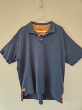 Orvis Men's Heavy Cotton Polo Shirt, Blue, Short Sleeve Size XL