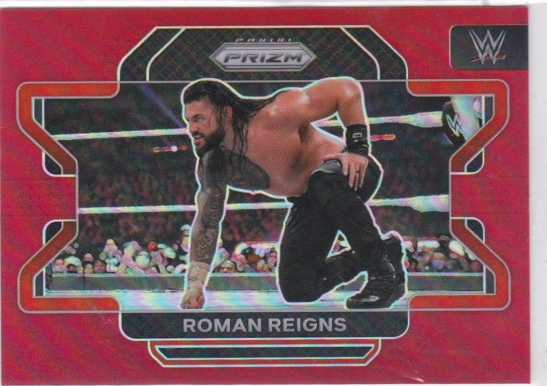 2022 Prizm WWE Roman Reigns Red #/299 Free Shipping!