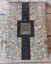 William MORRIS  CO. QUEEN Duvet Set Hyacinth - Soft Duckegg 100 Cotton