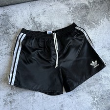 Vintage Adidas Originals Nylon Shorts Black Made in Slovenia Size M