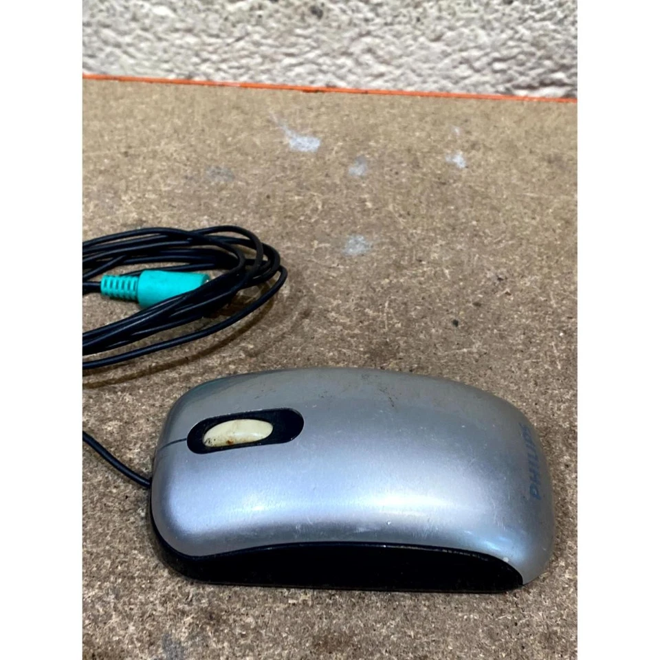 Philips TGM-6000/S Optical Mouse Silver Wired PS/2 2-Buttons Scroll Wheel for PC - Image 3 of 4