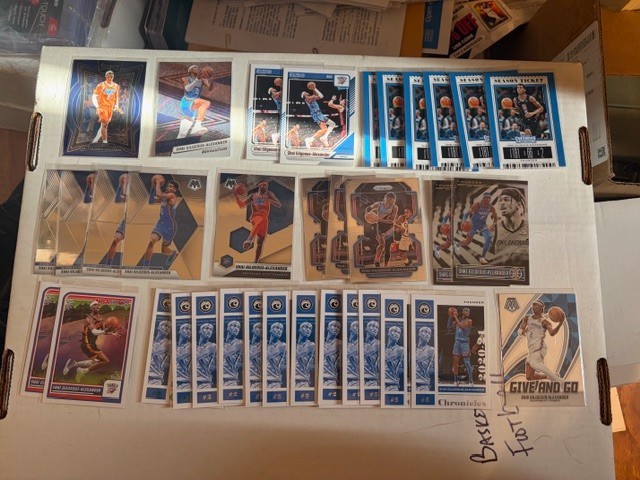 332 - 2020-25 Various Shai Gilgeous-Alexander Base/some Prizm Cards lot