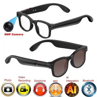 AI Smart Glasses Camera Bluetooth Call Voice Assistant Music Translate