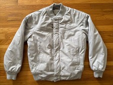 Vintage 80s YKK Derby of San Francisco Men xS Beige Jacket Gold Paisley Lining