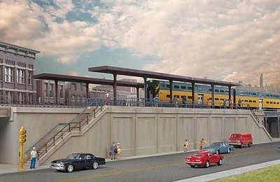 Walthers Cornerstone 933-4563 HO Elevated Commuter Station Kit