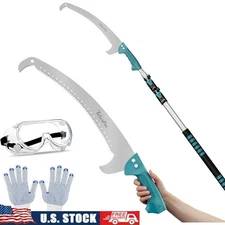 Extendable Pole Saw 12ft Reach Bi-Directional Blade Pruning Tool Manual New