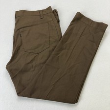 Vintage 70s Levi  s Sta-Prest Trouser Dress Pants 32x26.25 in. Brown HEMMED