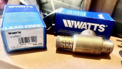 #ad Watts 1 2quot; Lead Free Calibrated Adjustable Pressure Relief Valve 0556035 $50.00