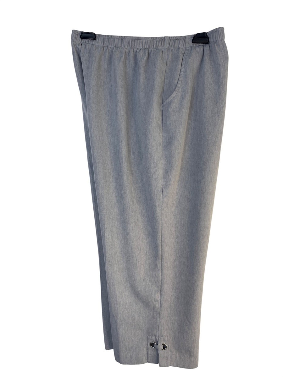 VTG Allison Daley Light Gray Petite Pull-On Capri Pants 10P