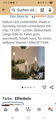 Hellum LED- LICHTERKETTE, 15Lampen, 9,8 m,Nur Einmal benutzt. Zweimal vorhanden