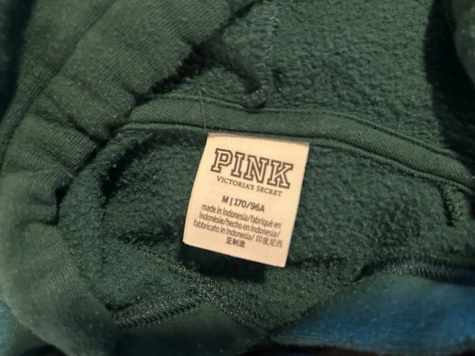Vestido Sudadera Victoria Secret Rosa con Sudadera Verde Talla Mediana Foto 4 de 4