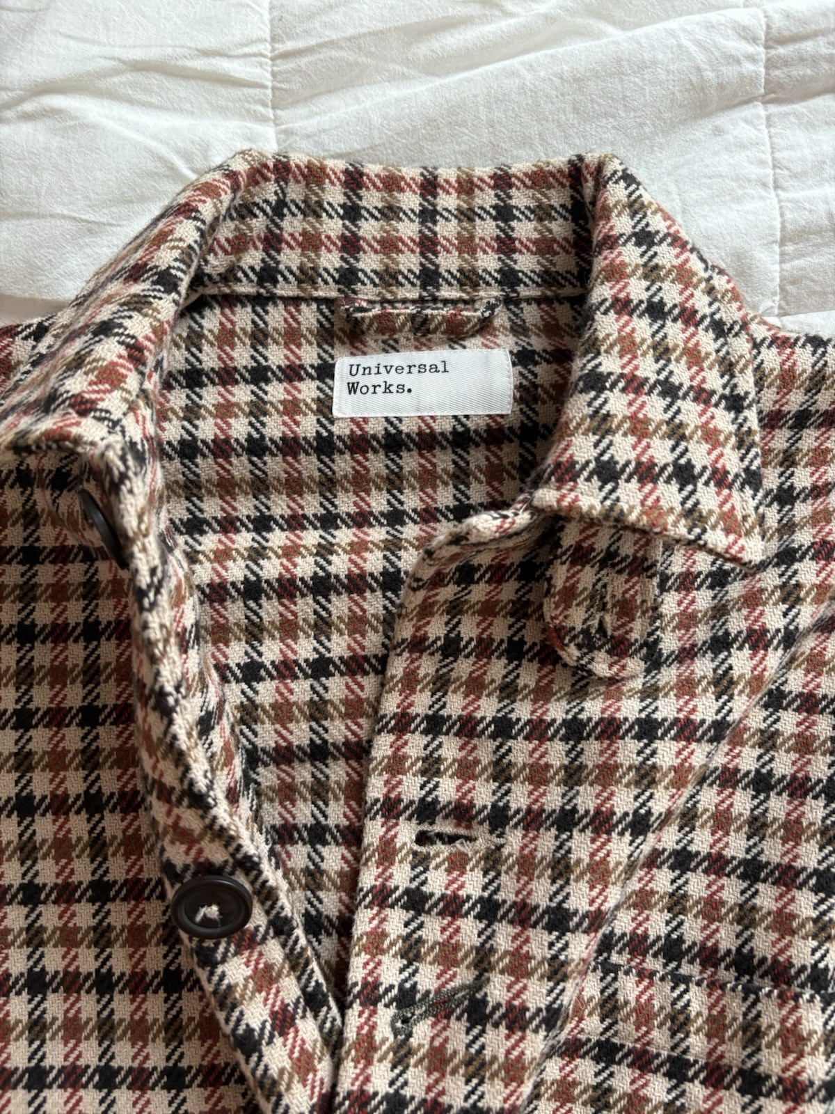 Universal Works. Men's Checked Button Jacket Brow… - image 2