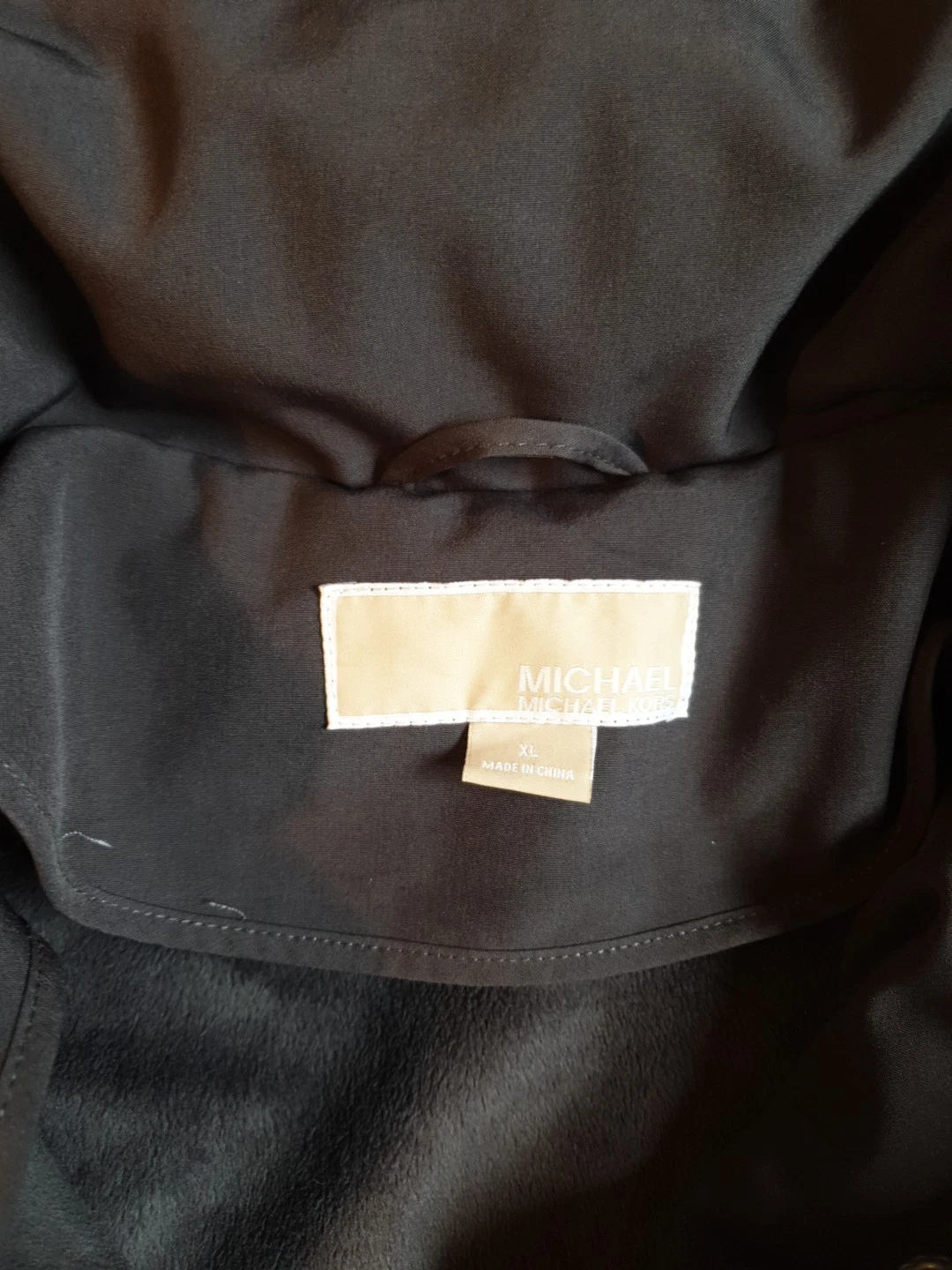 MICHAEL KORS giacca trench donna con cappuccio nascosto grigio taglia XL