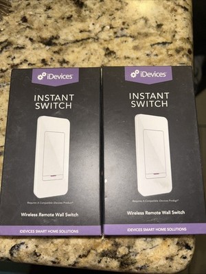 iDevices Instant Switch Wireless Remote Wall Switch Lot of 2 New Sealed