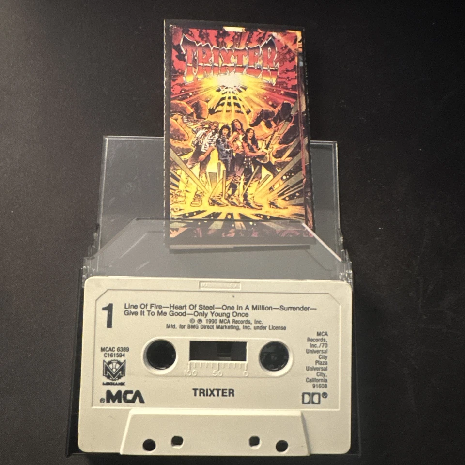 TRIXTER Cassette Tape SELF TITLED 1990 Metal Glam WHITE SHELL Rare - Image 4 of 4