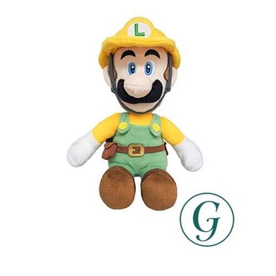 Sanei Boeki Super Mario Maker 2 Builder Luigi kleines Plüschtier B12,5 x T10 x