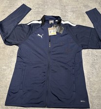 Puma Women's Blue with White Logo Training Jacket large - NWT