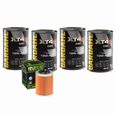 Bardahl XT4S 10W40 Ölwechselkit Für Aprilia RSV 1000 R Schwarz 2004>2008