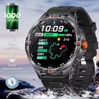 2026 Military Smart Watch for Men Bluetooth Call Outdoor 1000mAh Fitness Tracker