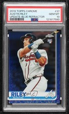 2019 Chrome Update Target Blue Refractor 133/150 Austin Riley PSA 10 GEM MT 1h3p