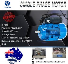AU 0.5HP 240V Reversible Motor 2800RPM Plugged with AU Plug Dual Cap Long Life