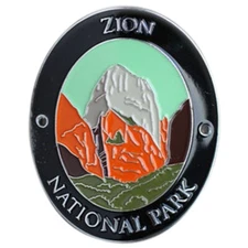 Zion National Park Walking Stick Medallion - Utah Hiking Collectors Badge