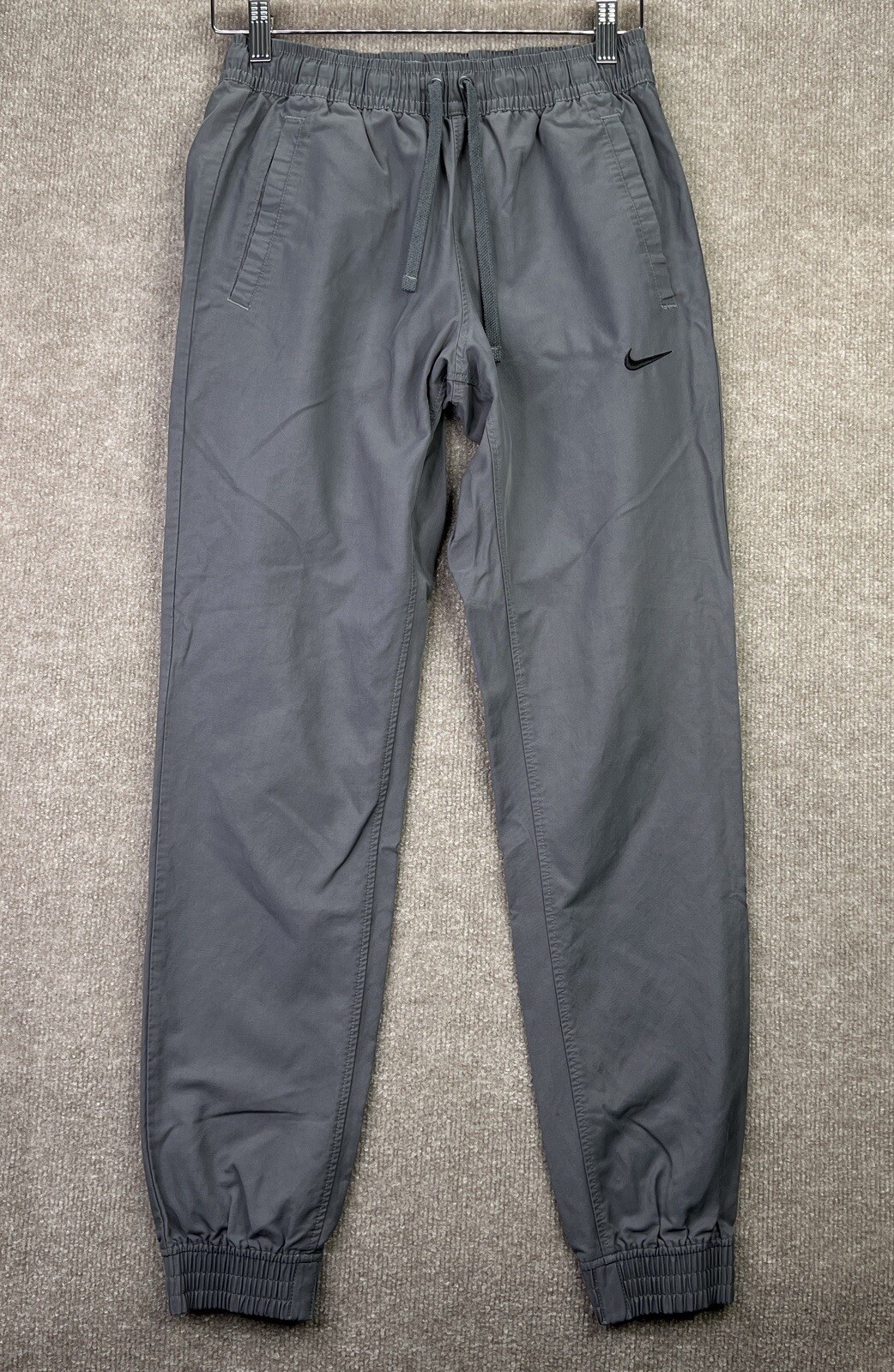 Nike Woven Jogger Mens Small Gray Cotton Nylon Tapered Blue Label 934592