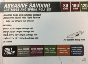 52 Pc Mini Sanding Cone Engine Porting Assortment Kit 80 and 120, Abrasive Tool