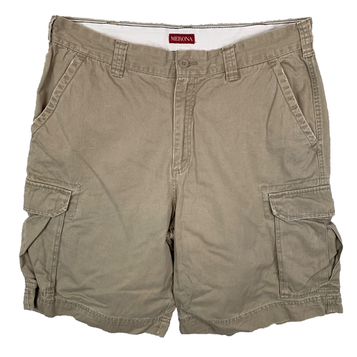 Merona Beige Cargo Cotton Workwear Shorts Men's Size 36