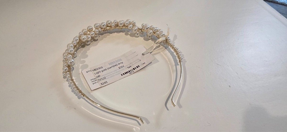 ENVOGUE Bridal Accessories HeadbandHB2302 - Gold and Pearl 