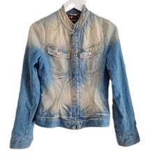 Dolce & Gabbana Denim Jacket Womens Blue Wash Fitted Y2k 90s Vintage Size Small