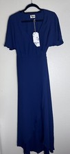 Show Me Your Mumu Navy Blue Marianne Wrap Dress size Medium