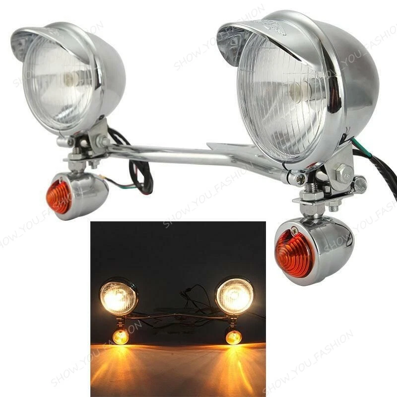 Passing Spot Light Bar For Honda VT Shadow Spirit Aero ACE VLX 600 750 1100 1300 - Image 4 of 4