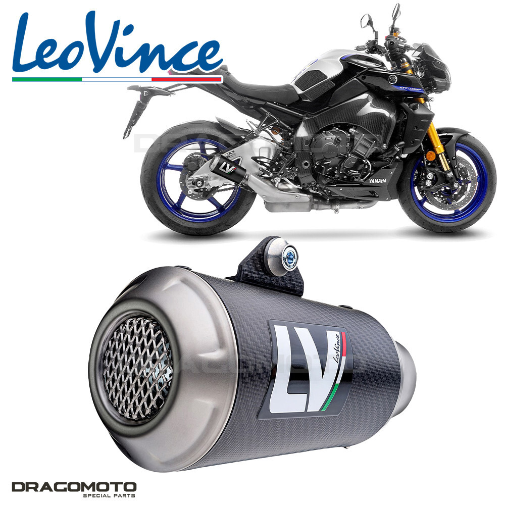 Silencieux carbone Leovince LV haut de gamme pour moto YAMAHA MT10 ABS