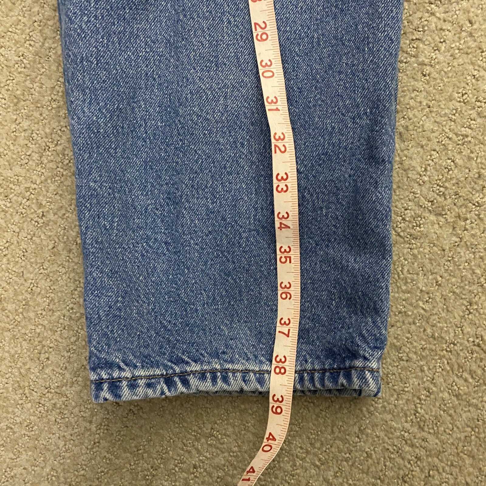 LL Bean Fleece Lined Jeans Denim Womens Vintage image 7