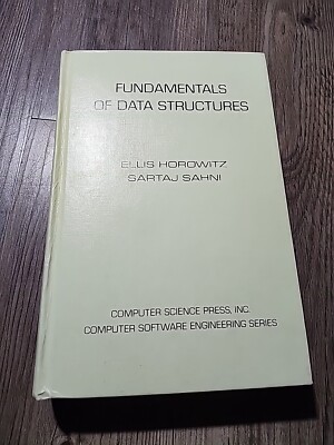 Fundamentals Of Data Structures Horowitz/ Sahni Hardcover 1976 | eBay