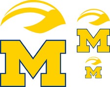 Michigan Wolverines Decal - Sticker - Three 3 