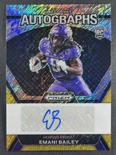 2024 Prizm Draft Picks Emani Bailey Draft Picks Auto FOTL Gold Shimmer /15
