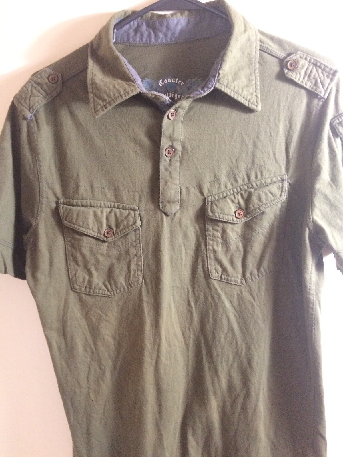 counter Intelligence corps Mens Medium Shirt Gree… - image 4